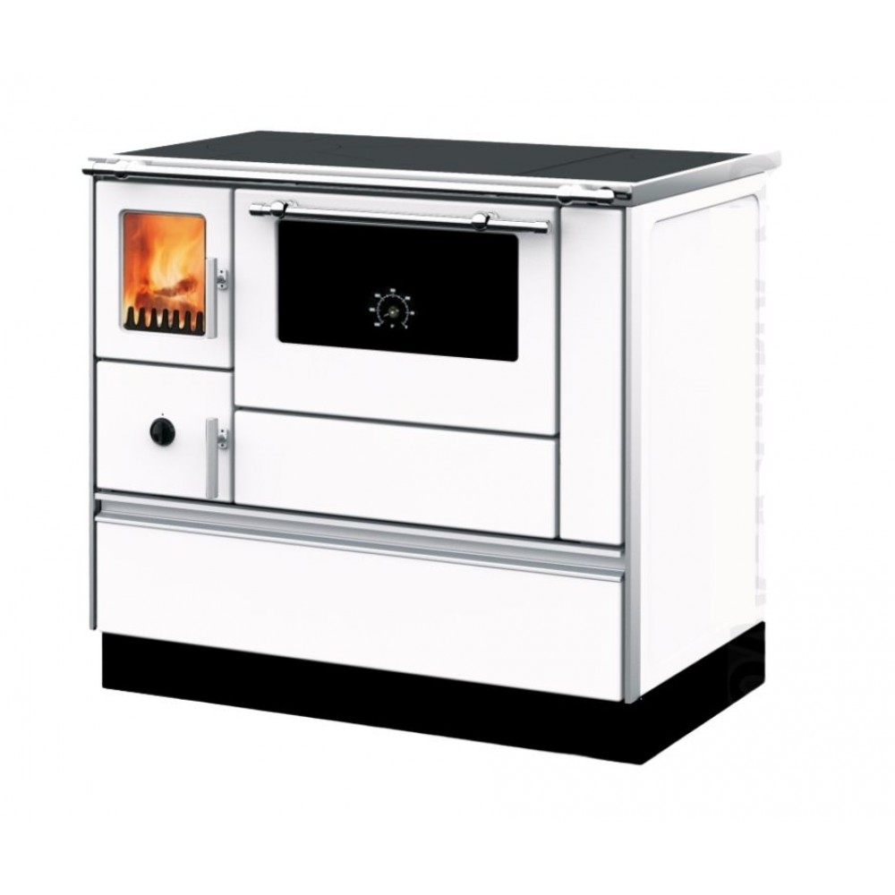 Cocina de leña Alfa Plam Dominant 90H Blanca, 6.5kW Cocina de leña Alfa Plam Dominant 90H Blanca, 6.5kW