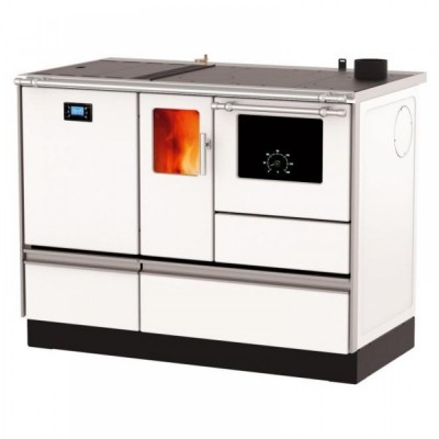 Cocina calefactora de pellets Alfa Plam Alfa Term 20 Pellet Blanco, 20kW - Cocinas de pellets