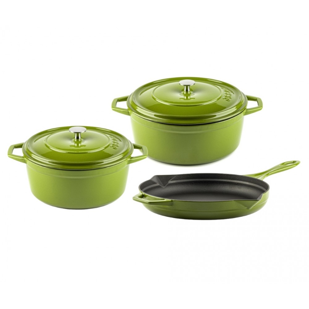 Conjunto de hierro fundido de 3 partes Hosse, Bamboo | Conjunto de hierro fundido |  |