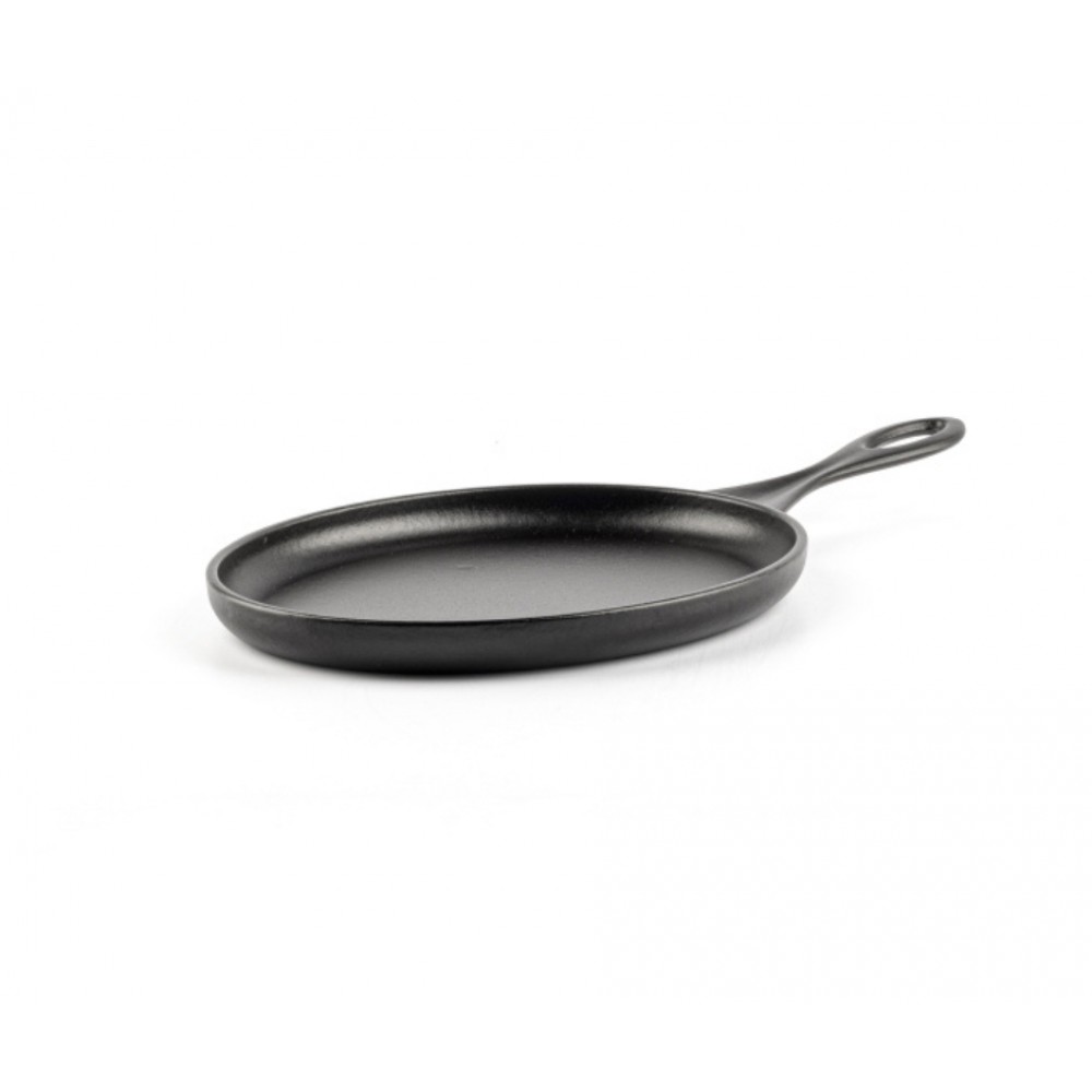 Sartén de hierro fundido oval Hosse, 18x25cm
