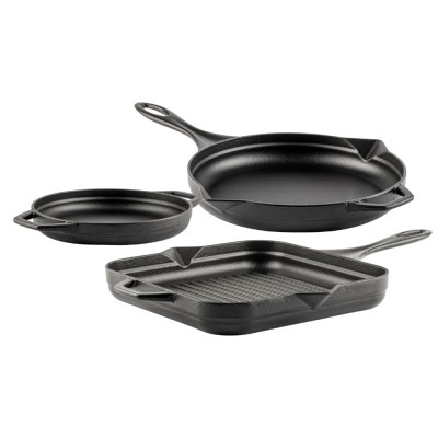 Conjunto de hierro fundido de 3 partes Hosse, Black Onyx - Hosse
