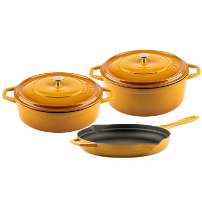 Conjunto de hierro fundido de 3 partes Hosse, Dijon - Hosse