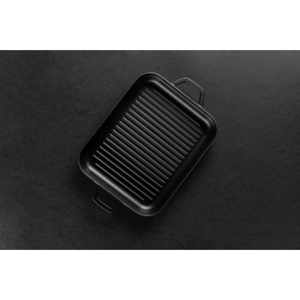Sartén grill rectangular de hierro fundido con dos asas Hosse, 26x32cm | Todos los productos |  |