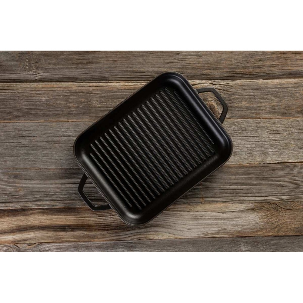 Sartén grill rectangular de hierro fundido con dos asas Hosse, 26x32cm | Todos los productos |  |