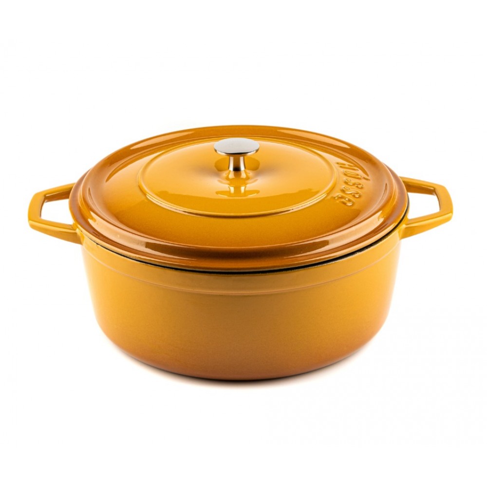 Olla profunda de hierro fundido Hosse, Dijon, Ф28