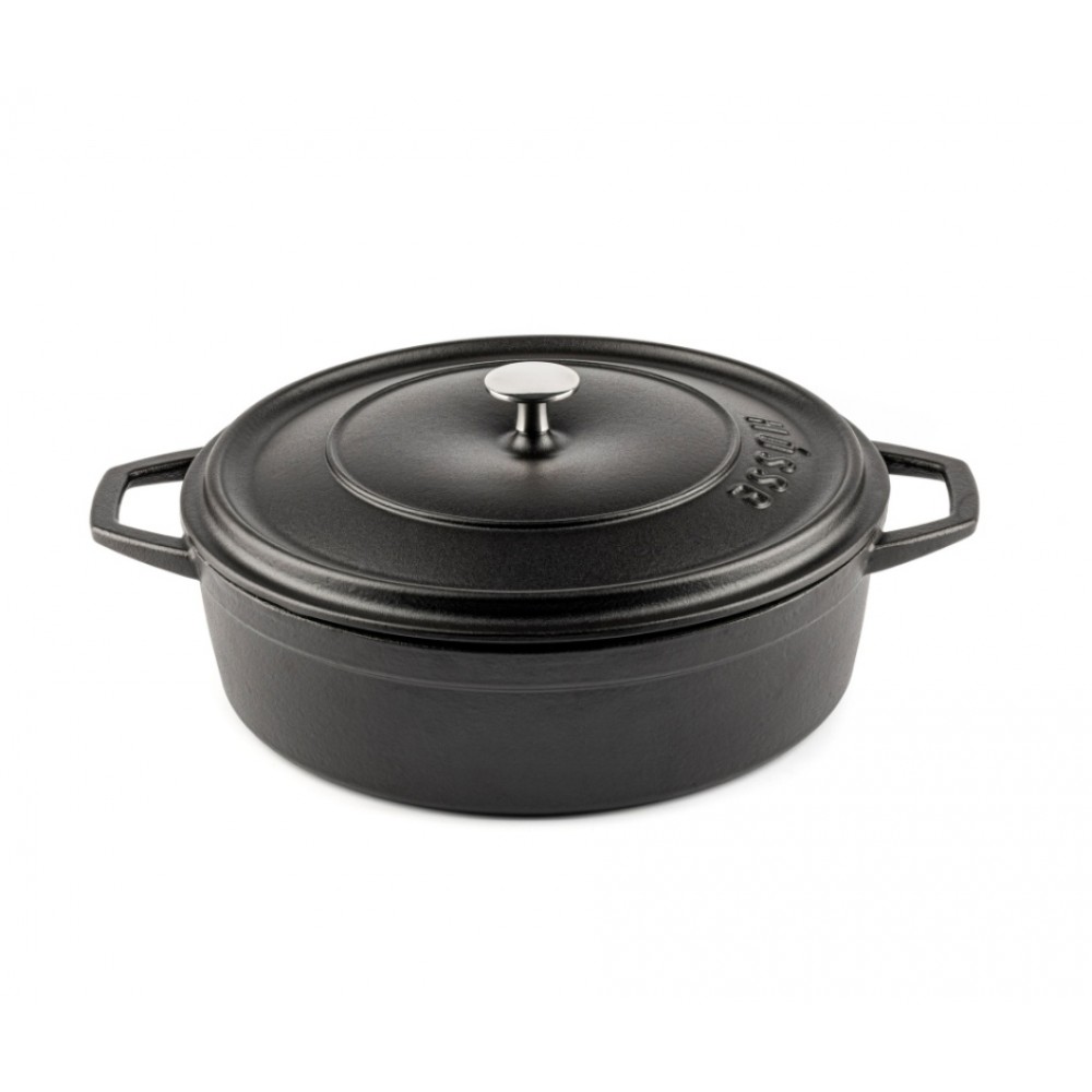Olla poco profunda de hierro fundido Hosse, Black Onyx, Ф26