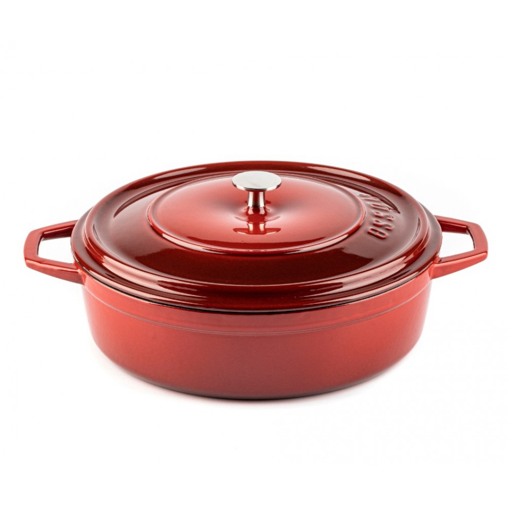 Olla poco profunda de hierro fundido Hosse, Rubin, Ф28