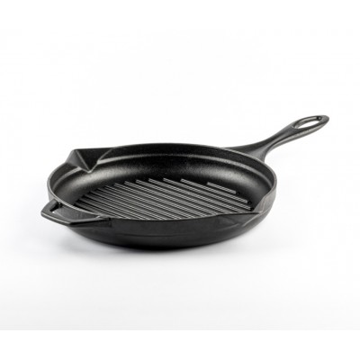 Sartén para parrilla de hierro fundido esmaltado Hosse, Black Onyx, Ф24cm - Hosse