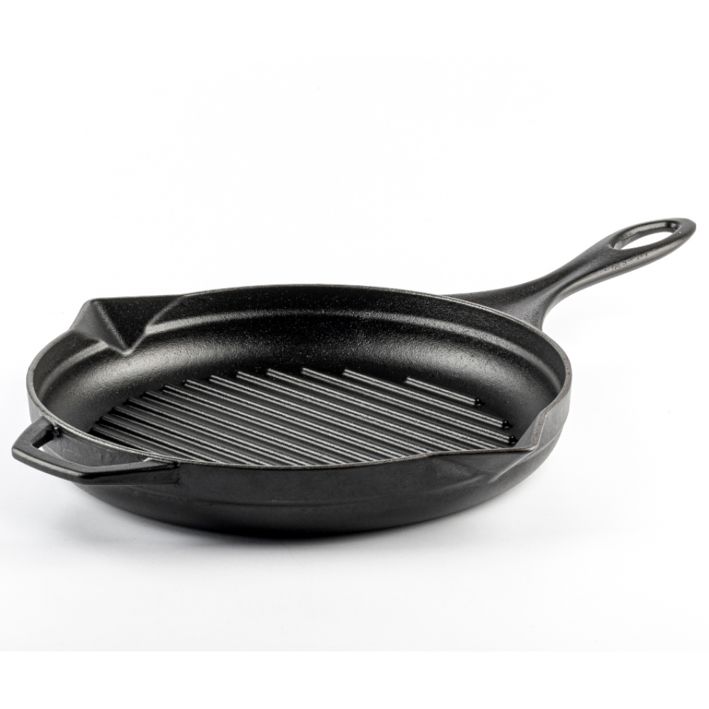 Sartén para parrilla de hierro fundido esmaltado Hosse, Black Onyx, Ф28cm