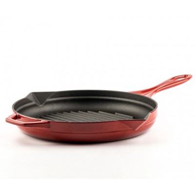 Sartén para parrilla de hierro fundido esmaltado Hosse, Rubin, Ф28cm - Hosse