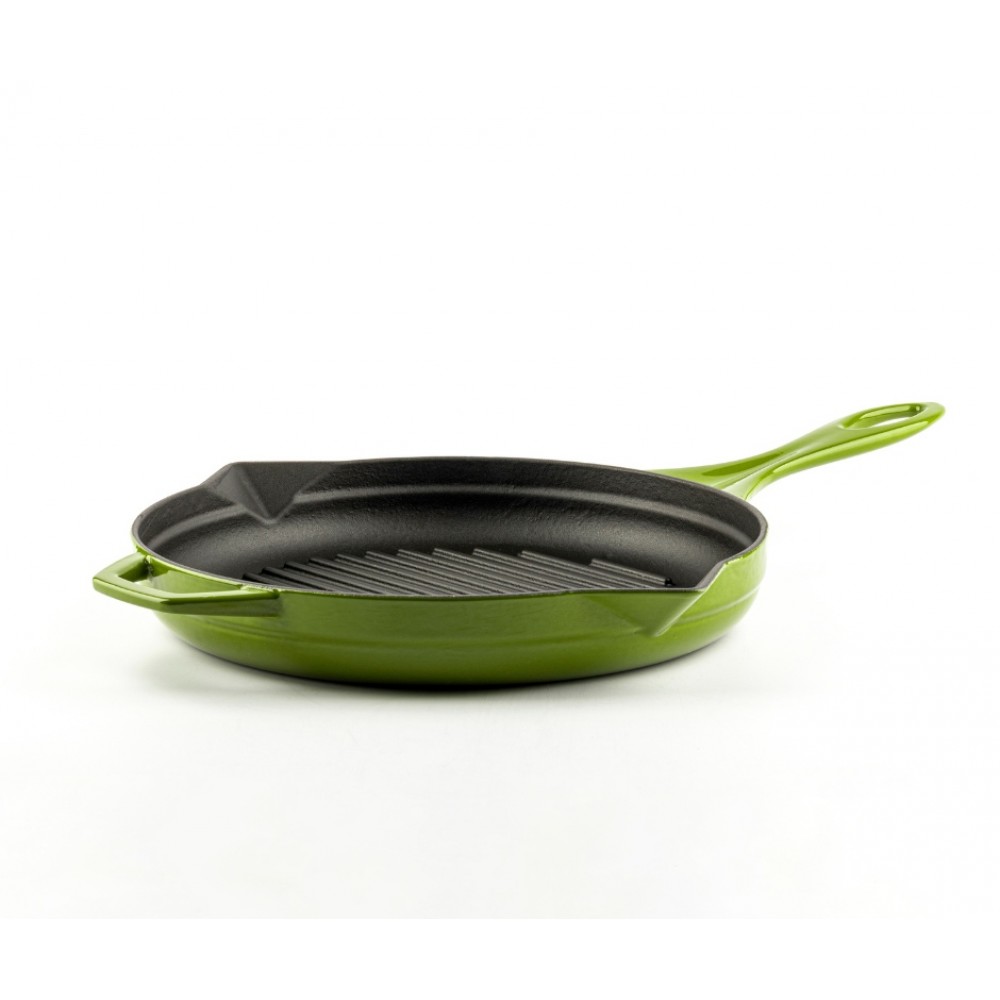 Sartén para parrilla de hierro fundido esmaltado Hosse, Bamboo, Ф24cm