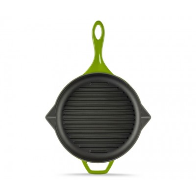 Sartén para parrilla de hierro fundido esmaltado Hosse, Bamboo, Ф28cm - Hosse
