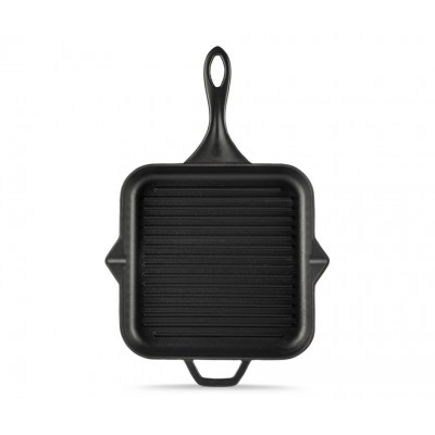 Sartén para parrilla de hierro fundido esmaltado Hosse, Black Onyx, 28x28cm - Hosse