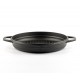 Sartén para parrilla de hierro fundido esmaltado Hosse, Black Onyx, Ф22cm | Sartén plana de hierro fundido | Sartén de hierro fundido |