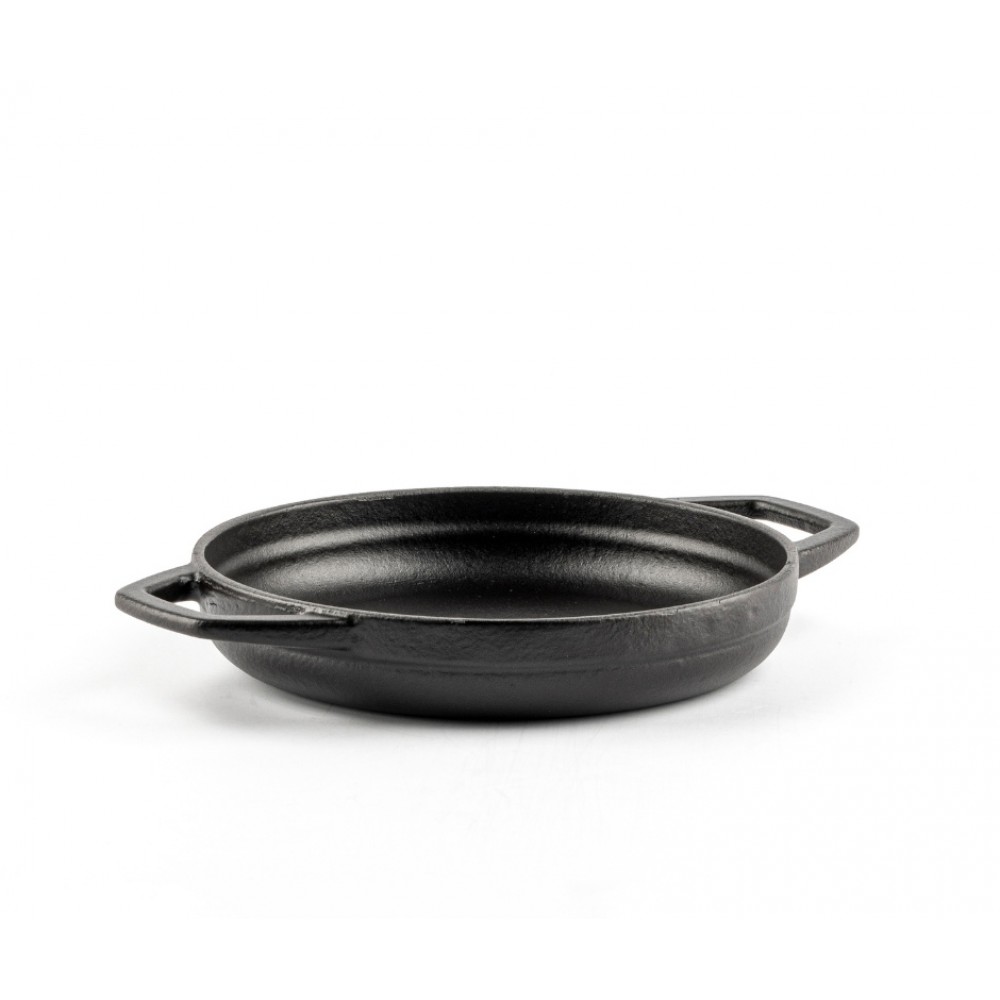 Sartén de hierro fundido con dos asas esmaltado Hosse, Black Onyx, Ф16cm