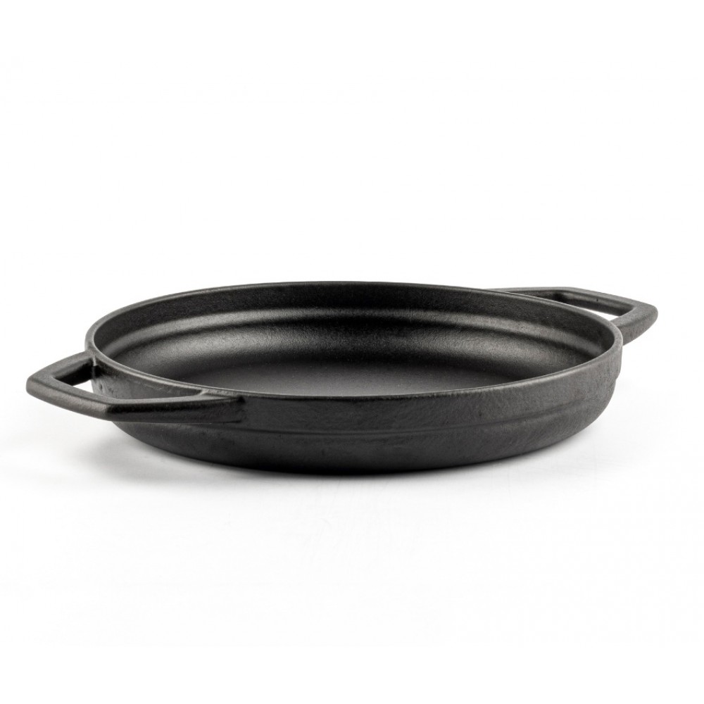 Sartén de hierro fundido con dos asas esmaltado Hosse, Black Onyx, Ф22cm