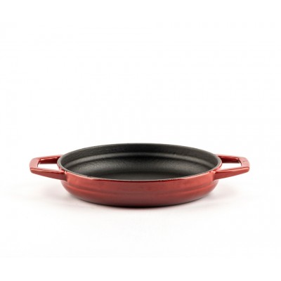 Sartén de hierro fundido con dos asas esmaltado Hosse, Rubin, Ф16cm - Comparación de Producto