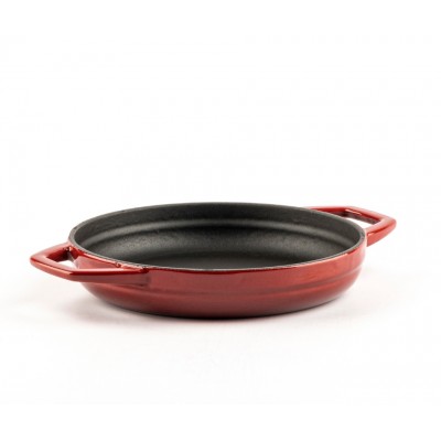 Sartén de hierro fundido con dos asas esmaltado Hosse, Rubin, Ф19cm - Comparación de Producto