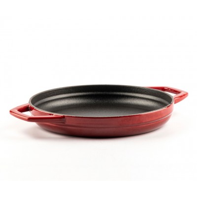 Sartén de hierro fundido con dos asas esmaltado Hosse, Rubin, Ф22cm - Comparación de Producto