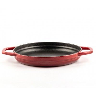 Sartén de hierro fundido con dos asas esmaltado Hosse, Rubin, Ф22cm - Comparación de Producto