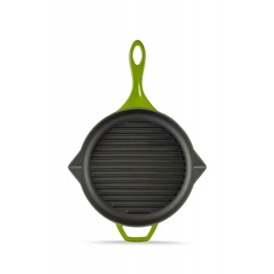 Sartén para parrilla de hierro fundido esmaltado Hosse, Bamboo, Ф24cm - Hosse