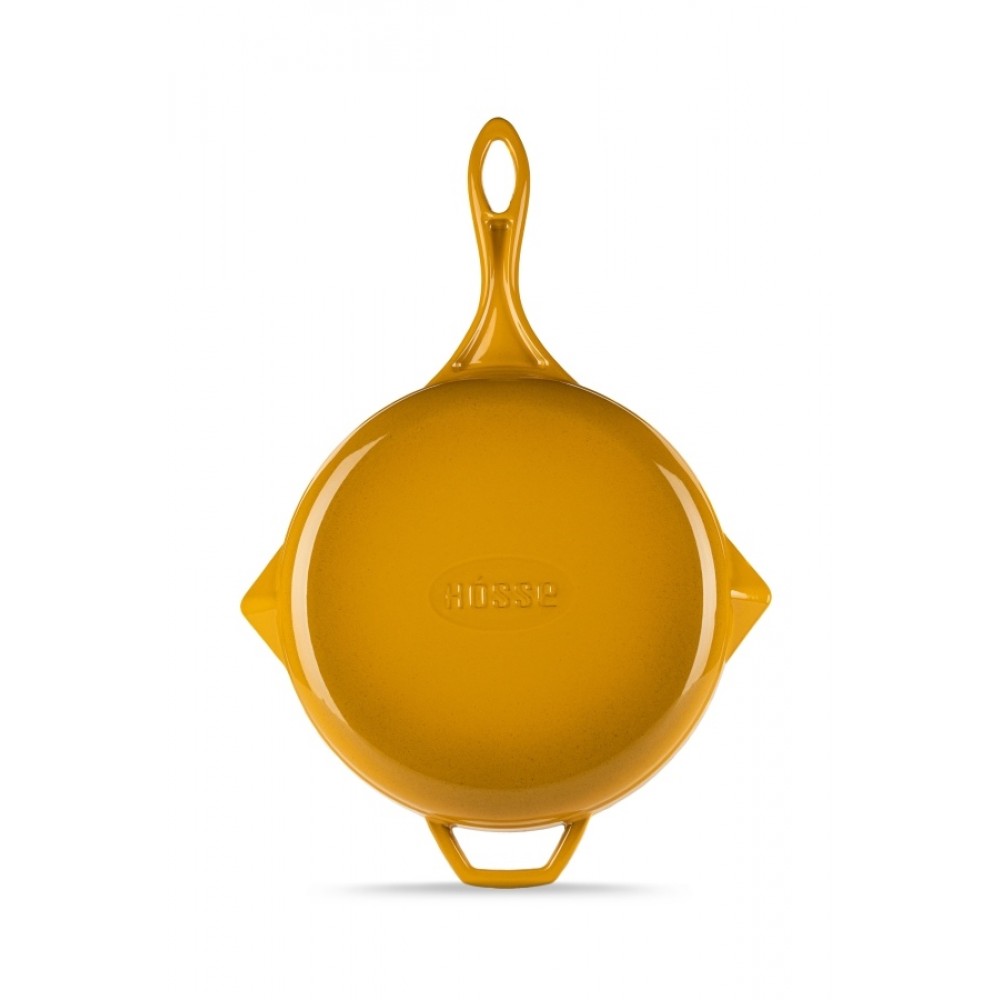Sartén para parrilla de hierro fundido esmaltado Hosse, Dijon, Ф24cm | Sartén para parrilla de hierro fundido | Sartén de hierro fundido |