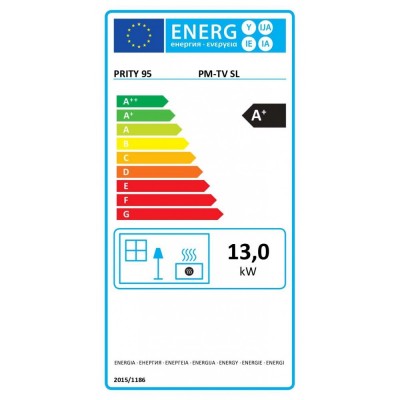 Estufa de leña Prity PM-TV SL, 13kW - Comparación de Producto