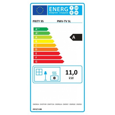 Estufa de leña Prity PMV-TV SL, 11kW - Comparación de Producto