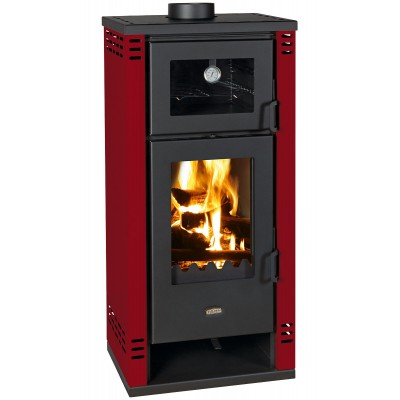 Estufa de leña con horno Prity K2 GT F Roja, 8.1 kW - Comparación de Producto