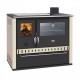 Cocina de leña Prity GT, con horno de acero inoxidable, placa vitrocerámica y cajón, 15 kW | Estufas de leña con horno | Estufas de leña |