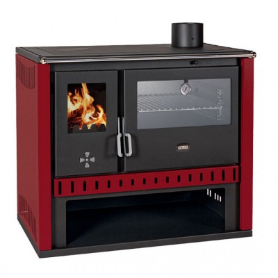 Cocina de leña Prity GT Rojo, con horno de acero inoxidable, 15 kW - Comparación de Producto
