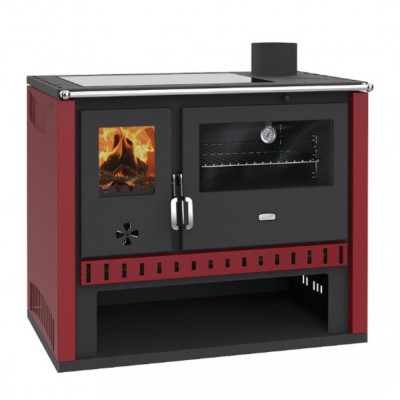 Cocina de leña Prity GT Rojo, con placa vitrocerámica, 15 kW - Comparación de Producto