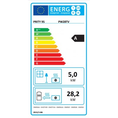 Termochimeneas de leña Prity P W28 TV, 28.2kw - Comparación de Producto
