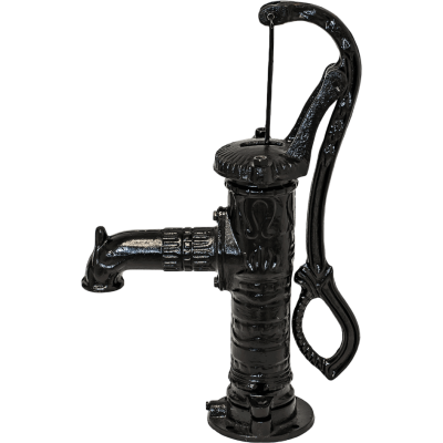 Bomba de agua manual Hydro-Fix, negra, longitud 640 mm, hierro fundido, tamaño 1 1/4″ - Hydro-Fix