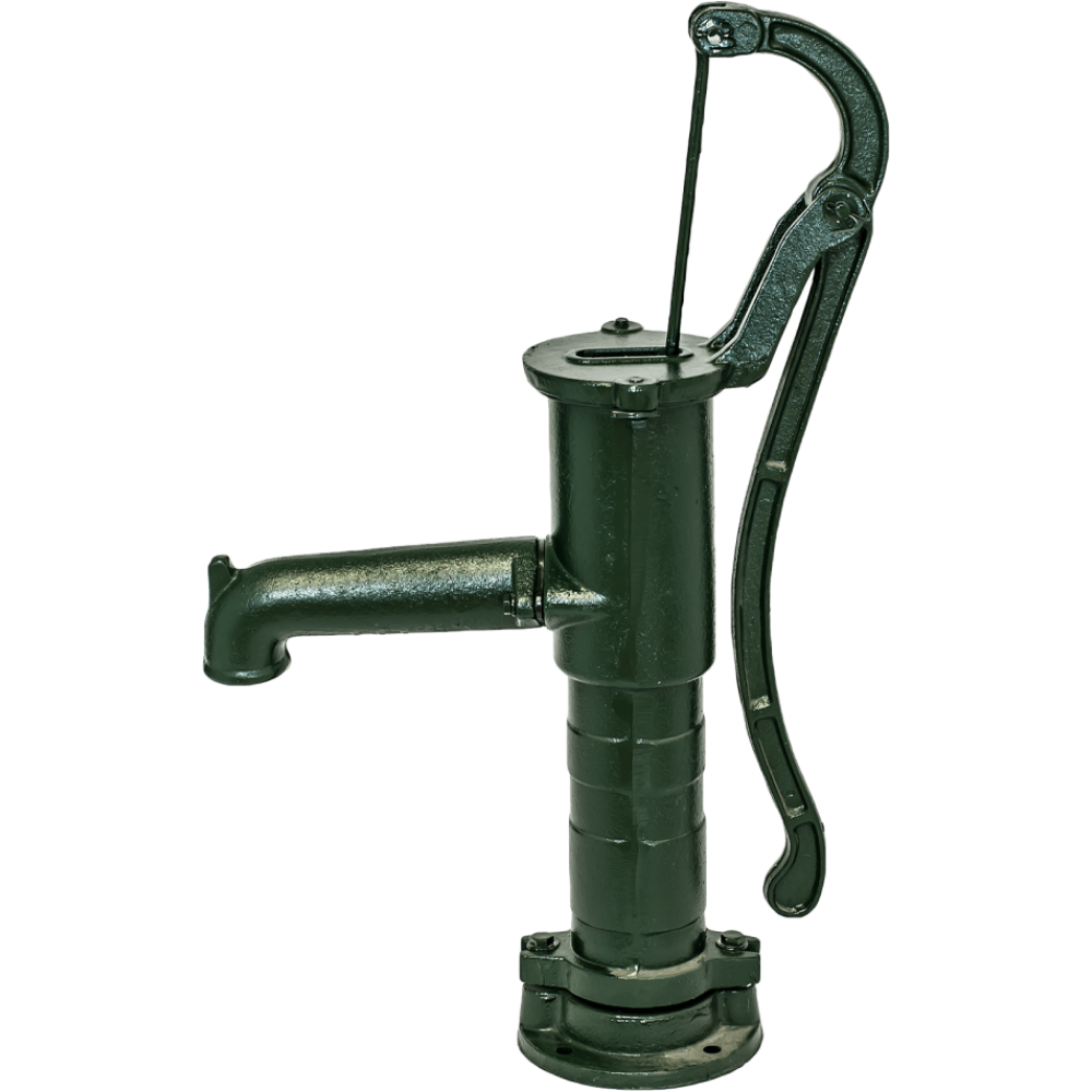 Bomba de agua manual Hydro-Fix, verde, longitud 660 mm, hierro fundido, tamaño 1 1/4″