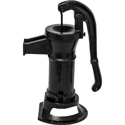 Bomba de agua manual Hydro-Fix, negra, corta (longitud 390 mm), hierro fundido, tamaño 1 1/4″ - Hydro-Fix