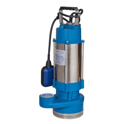 Bomba de drenaje Electromash QDX 6–28/2, 1,1 A, 380 V – potencia 1,1 kW, altura de elevación 30 m, salida 2″, caudal 15.300 l/h – trifásica, con flotador externo y carcasa de acero inoxidable - Electromash