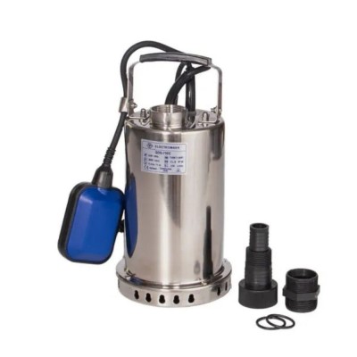 Bomba de drenaje con flotador externo y carcasa de acero inoxidable Electromash QDS-750C, potencia 750 W, caudal 200 l/min, altura 11 m, salida 1″ - Electromash