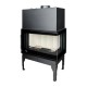 Chimenea de leña UNIFLAM 860 EVO PBS con conductos de aire y suministro de aire, lado derecho, 15kW | Chimeneas de leña modernas | Chimeneas de leña |