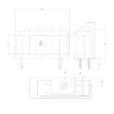 Chimenea de gas Balkan Energy GAS CORNER 100, 10.2kW - Chimeneas de gas