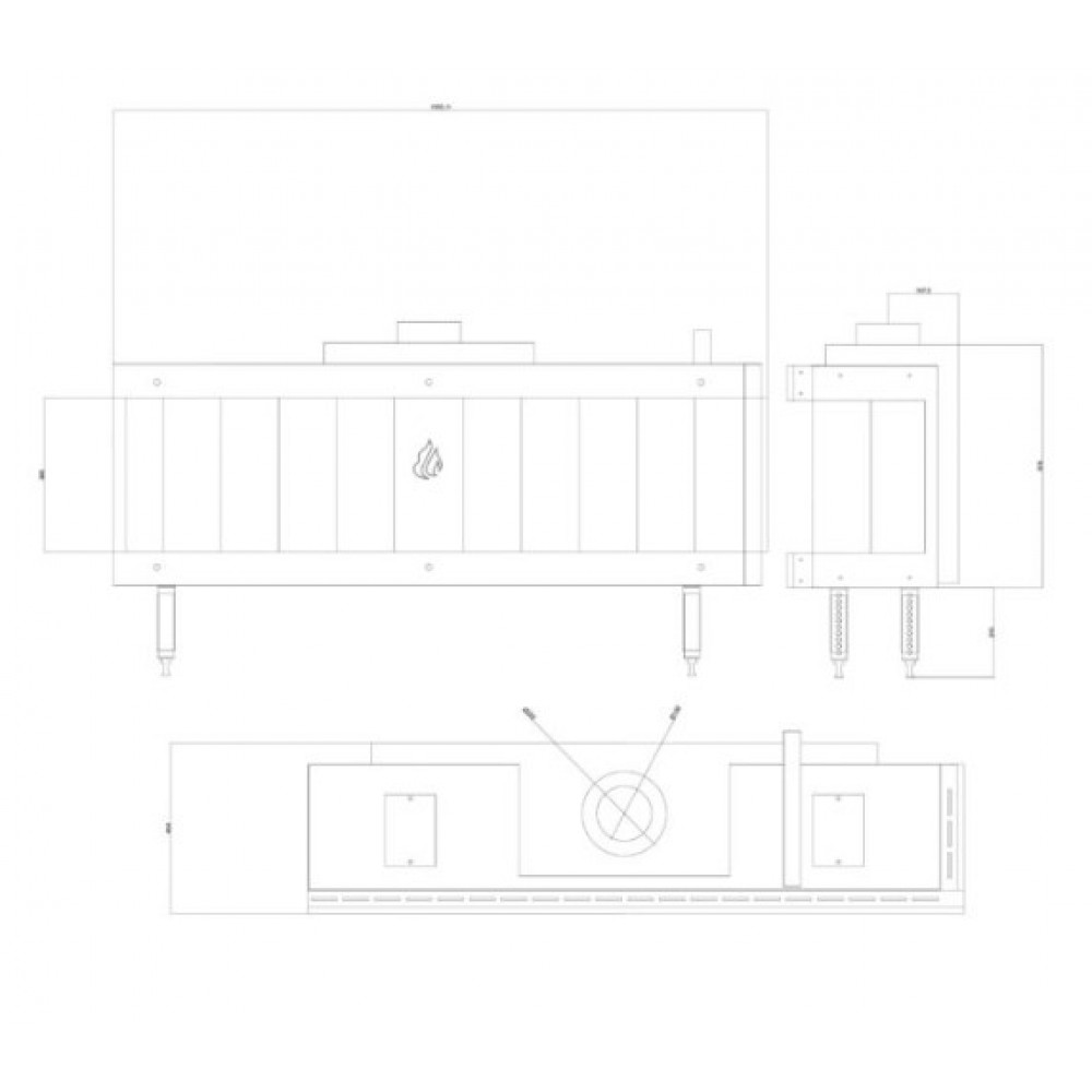 Chimenea de gas Balkan Energy GAS CORNER 150, 13kW | Chimeneas de gas |  |