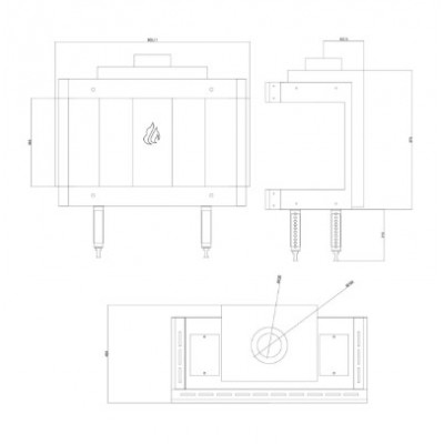 Chimenea de gas Balkan Energy GAS PANORAMA 70, 7.8kW - Chimeneas de gas
