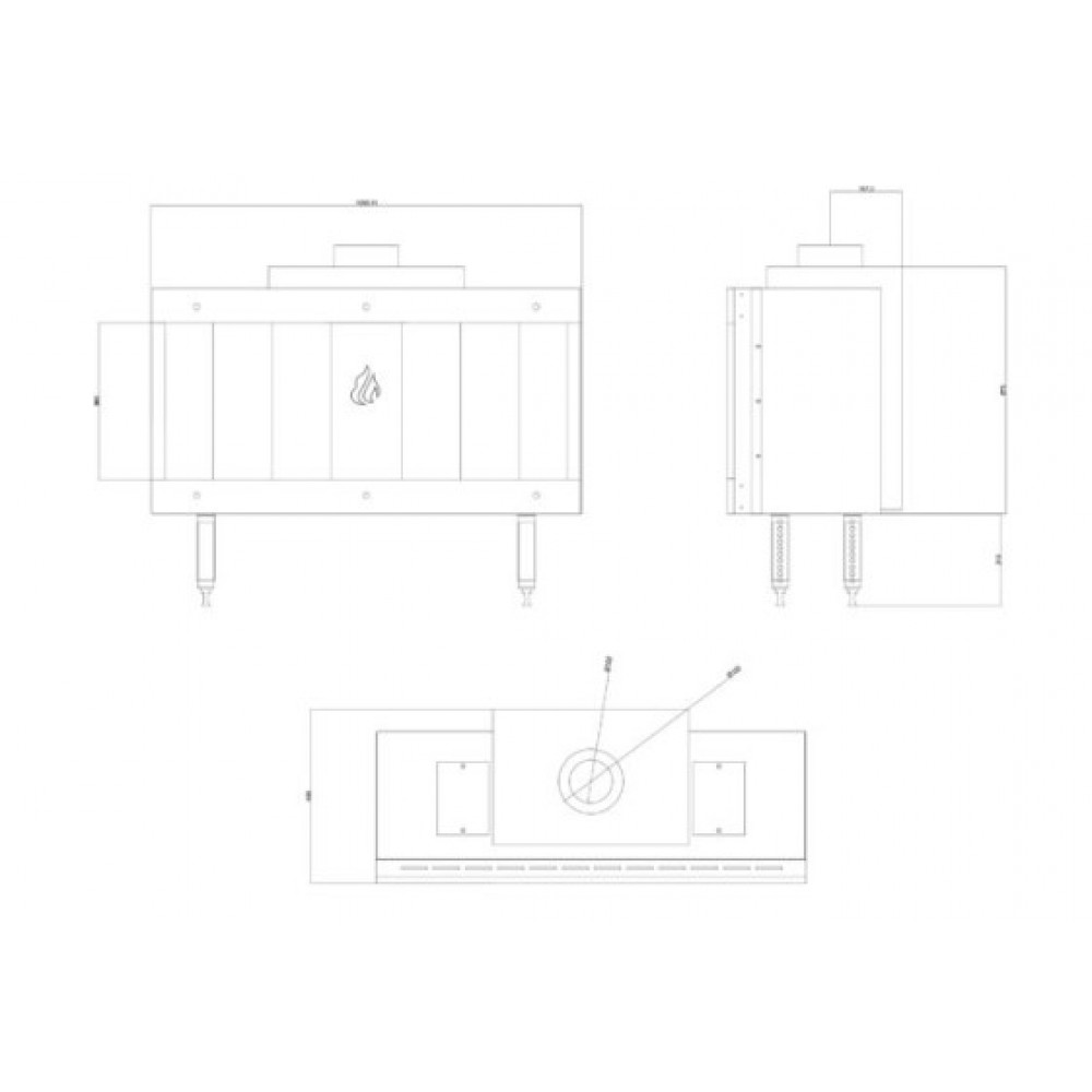 Chimenea de gas Balkan Energy GAS STRAIGHT 100, 10.2kW | Chimeneas de gas |  |