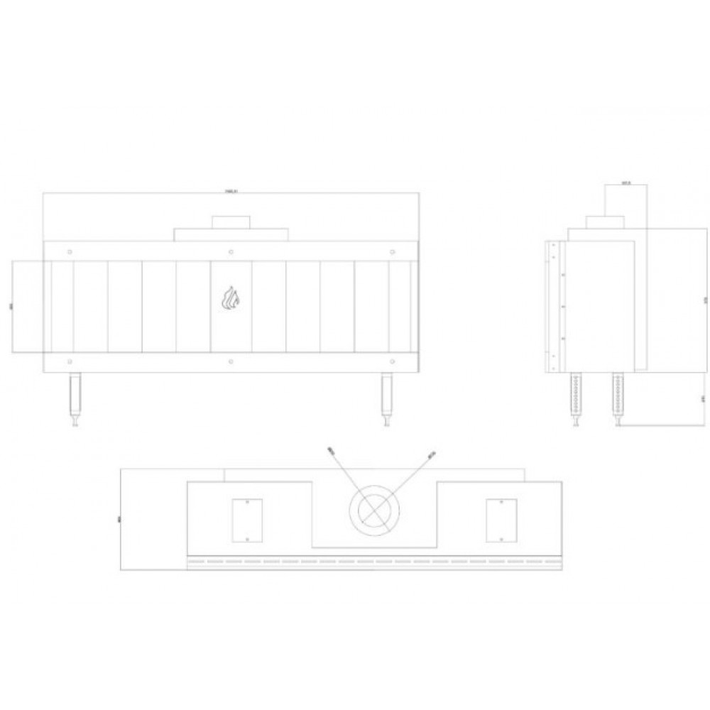 Chimenea de gas Balkan Energy GAS STRAIGHT 150, 13kW | Chimeneas de gas |  |