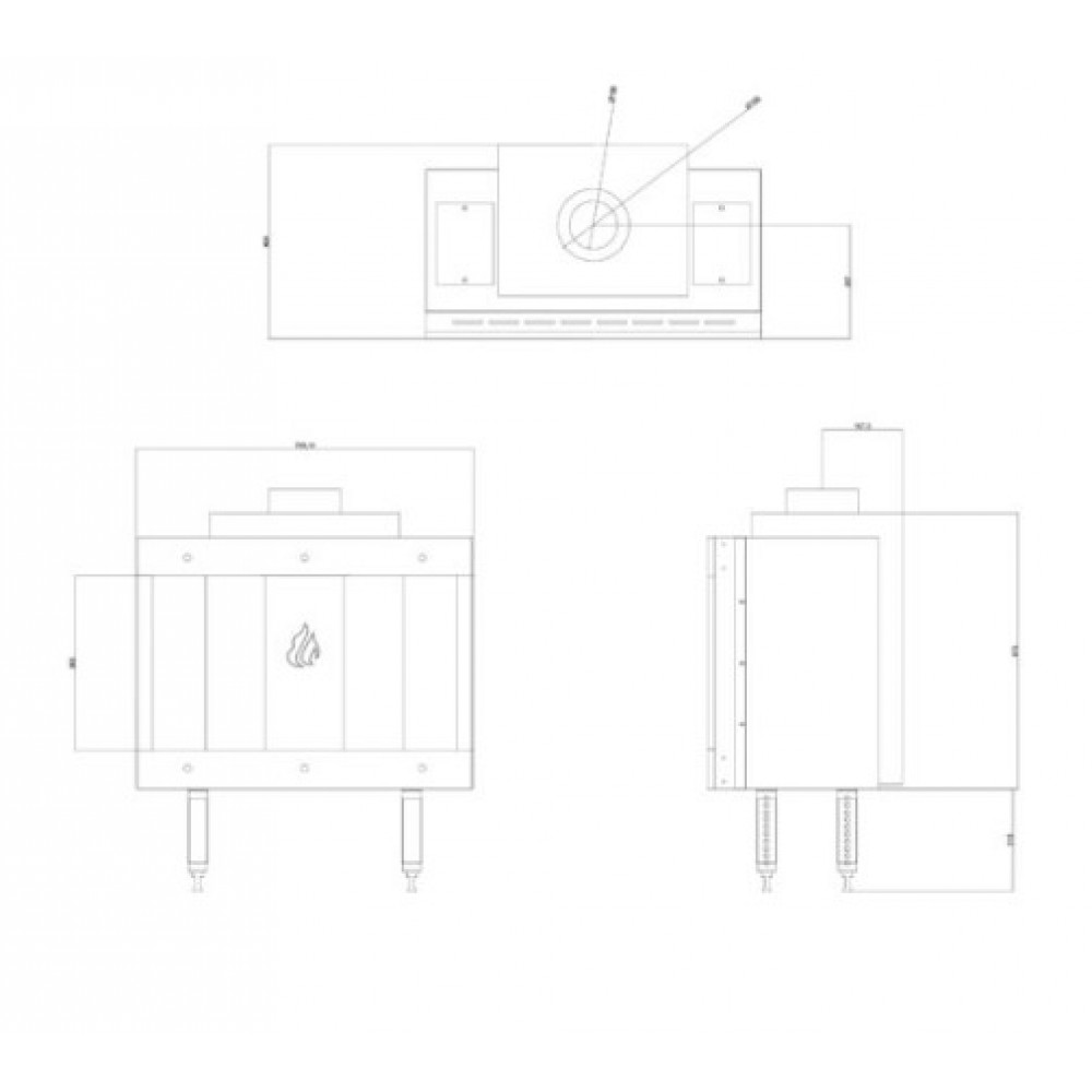Chimenea de gas Balkan Energy GAS STRAIGHT 70, 7.8kW | Chimeneas de gas |  |