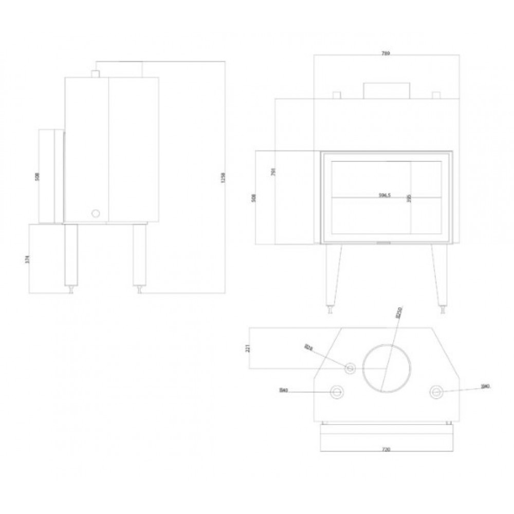 Termochimenea de leña Balkan Energy ATS STABLE HYDRO 700, 24.56kW | Termochimeneas de leña | Chimeneas de leña |