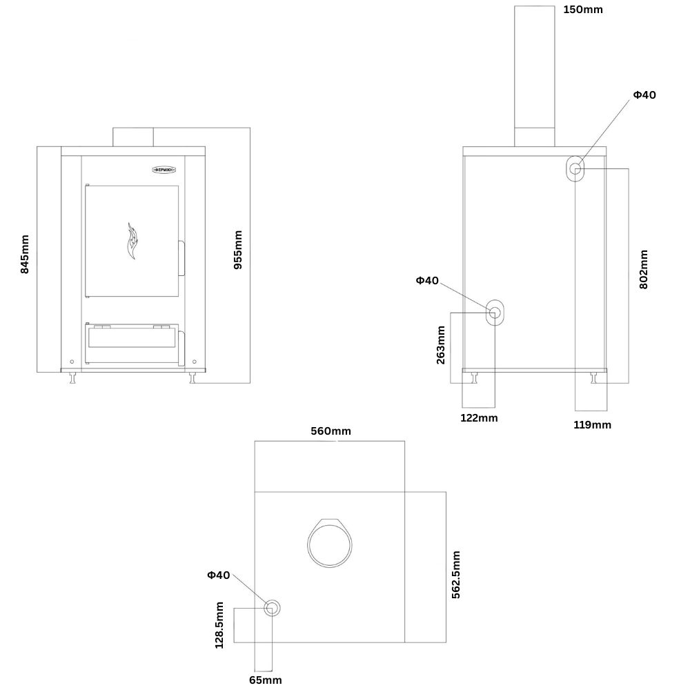 Caldera de leñ Balkan Energy ATS HYDRO, 20 kW | Calderas de leña |  |