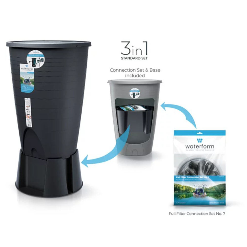 Tanque de agua de lluvia Prosperplast Peruno Set, 260L, Gris | Tanques de agua de lluvia |  |