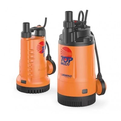 Bomba sumergible con flotador exterior Pedrollo TOP MULTI 2, multietapa, potencia 0,55 kW, caudal 80 l/min, altura 42 m, adecuada para jardines, pozos y otras aplicaciones. - Pedrollo