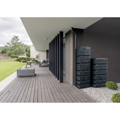 Tanque de agua de lluvia Prosperplast Arves Tower Stone , 350L, Antracita - Tanques de agua de lluvia